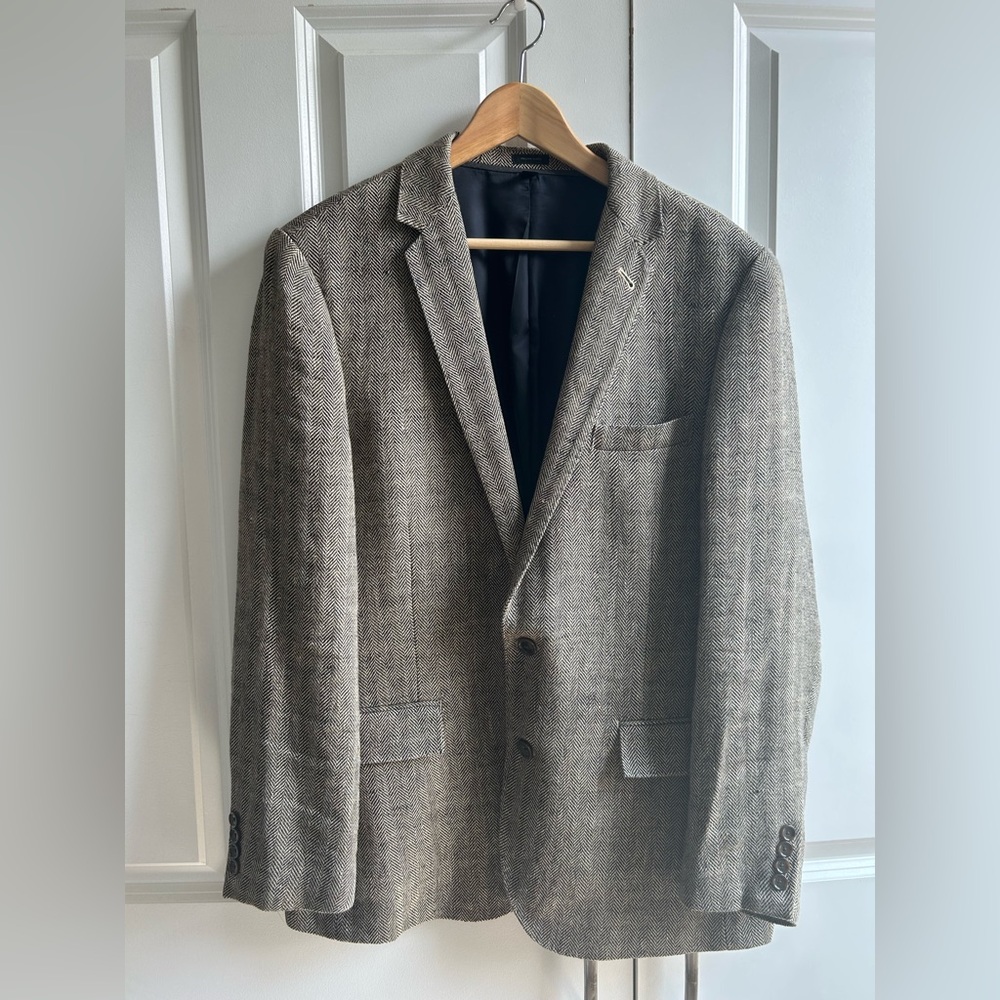 J Crew Men's Ludlow Herringbone Blazer